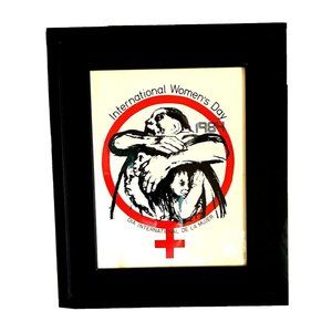 International Women's Day 1984 Signed Graphic Design Silk Screen Print Framed
